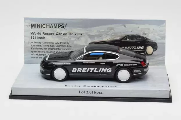 Minichamps Bentley Continental Gt World Record Car On Ice su Giaccio 2007 321km h 1:43 436139026